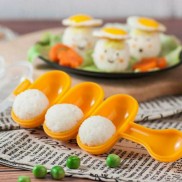 [Xuất Nhật] Khuôn lắc cơm viên tròn cho bé tặng kèm thìa xơi cơm, full hộp